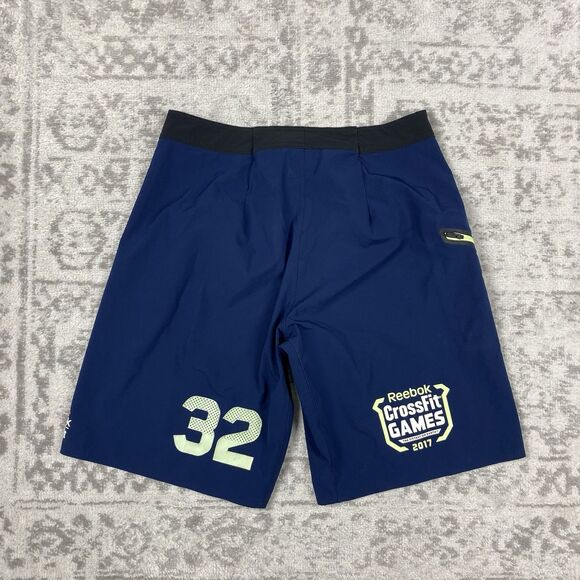 Reebok CrossFit Shorts Navy Blue Hoerner 2017 #32 Shorts Men’s Size 32” - Picture 6 of 6